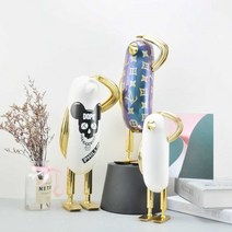 하이메아욘 조각상 Bosa 화병 세라믹 장식, 미디엄 화이트 26cmx13cm