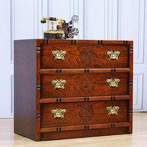 다한수제고가구 대조각희3단스 인테리어 원목 엔틱가구 엔틱거실장 엔틱장식장 서랍장, 단품