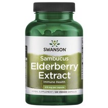 스완슨 삼부커스 엘더베리 추출물 575mg 베지 캡슐, 120개입, 1개, 120정