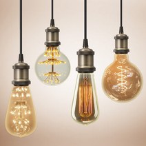 에디슨 전구 LED 인테리어 조명 무드등 전등 램프, 24.레일형 스타일 전등갓 펜던트(블랙)