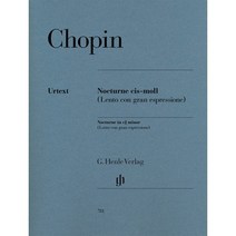 쇼팽 녹턴 c sharp minor (Lento con gran espressione) : Chopin Nocturne c sharp minor (Lent..., 쇼팽 저, G. Henle Verlag