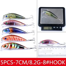 낚시용품 물고기 도구 장비minnow hard bait kit 인공 wobbler 태클, 모델 11