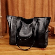 명양피프 우먼 블랙 레자 가죽 가방 민무늬 토트백 lkko12429
