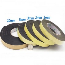 Anti-collision 씰 스트립 0.5-10mm 두꺼운 슈퍼 강한 EVA 블랙 스폰지 폼 고무 단일 사이드 테이프, [08] 1pcs 50mm, 02 1mm thick x 10Meter