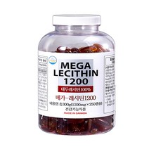 메가레시틴-1200 콜레스테롤 개선 대두레시틴100% 250캡슐, 1개, 250정