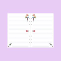 와우샵 DIY 6공 다이어리 속지 A6 A5, 버드 줄눈 노트 [45장]