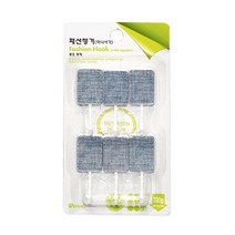 우일 패션행거 미니사각 (6개입) / 고리 걸이 벽면 접착식 수납정리용품 잡화걸이