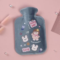 풋 워머 Cartoon Hot Water Bottle Bag for Girls Plush Shoulder Hand Warmer Heat Pack Belly Instant Wi, 01 Large Size-A01