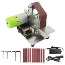 샌딩기 미니 전기 벨트 샌더 그라인더 DIY 연마 그라인딩 머신 커터 엣지 샤프너 7 기어 스테인레스 레이저 절단 커팅 휴대용, [01] A 30 Belt EU Plug