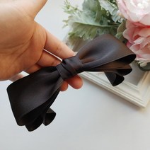 블랙왕리본 자동핀(자체제작)
