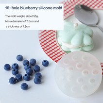 블루 베리 라즈베리 양초 금형 3D 시뮬레이션 과일 실리콘 DIY 초콜릿 베이킹 케이크 수제 공예 용품, 01, 1개