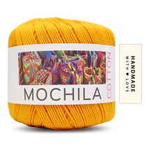 니뜨 모칠라 뜨개실 50g + 코튼라벨 세트, 4 개나리