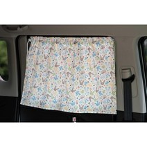 후루루 차량용 아기 햇빛가리개 커튼형, 토끼의 봄