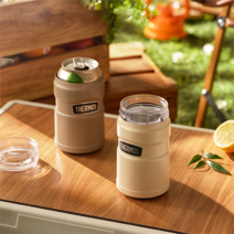THERMOS 써모스 ROD-002K 트래블킹 컵 & 캔 홀더, 아이보리블랙(IB), 350ml