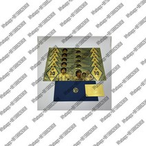 피파 월드컵축구 선수 시리즈 황금 카드 아르헨티나 브라질 스페인 스타 금박 플라스틱 지폐 컬렉션, 17 M 10pcs-5