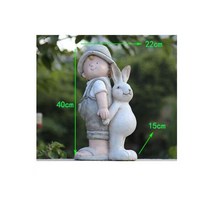 [9월픽]심플하고 모던한 만화 토끼 시뮬레이션 캐릭터 조각 수지 장식품 마당 빌라 인형 장식 정원 공예품, style1