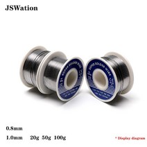 논용접봉 스텐용접봉 알곤 무연납 고순도 롤 솔더 와이어 0.81.0mm 플럭스 2.0% 납땜 주석 용융 로진 코어 인두 용접에, 0.8mm 50g