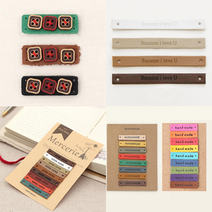 소잉데일리] 가죽라벨 모음_ 앤 캐릭터 라벨/ 세트 라벨, 슈퍼듀퍼 9종 74420, 03. 세트 라벨