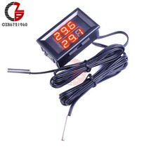 tpm-10 lcd 디지털 온도계 습도계 온도 습도 센서 미터 car incubator acquarium weather station tester 2m, 협력사, 빨강 빨강