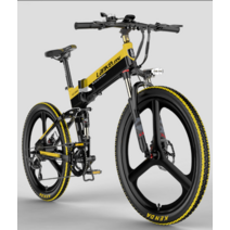 랑케레이시 XT750 26인치 48V 장거리 접이식 전기자전거 일체형휠, XT750 블랙 화이트