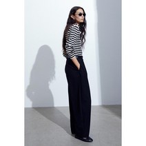 H&M 공식스토어 파인 니트 가디건 블랙/스트라이프 0579541151