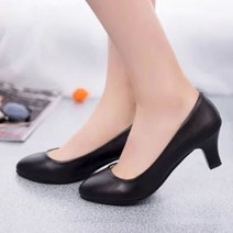 5cm 무광 미들힐 여성 정장 면접 패션 코디 구두