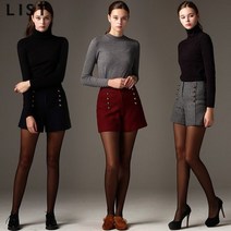 [리스트] 따뜻한 울소재 버튼 포인트 하이웨이스트 숏 팬츠