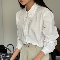 여자흰셔츠 소라색셔츠 카라 남방 봄 무지 박민영셔츠 5color