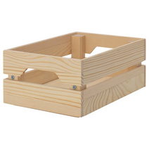 이케아 소나무원목 수납함 크나글리그, S사이즈(23X16X10), One Size