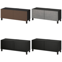 이케아 TV장식장 BESTA 베스토 TV장식장+도어 화이트 라프비켄/스투바르프/라이트그레이/베이지 120x42x48 cm