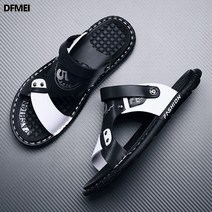 DFMEI 남자 샌들 미끄럼 방지 캐주얼 슬리퍼