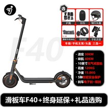 전동킥보드 전기스쿠터 나인봇 9호 f20f25f30f40 성인용 휴대용 접이식 2륜, 36V, f40 40km 배터리 수명 + 3종 중 6종 경