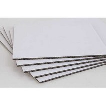 평골판지 보양재 박스지 화이트 하드 무지 카드 공예, 단면흰색 3겹 두께3mm 20X20cm 20장