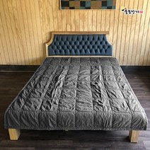 풀꽃향기 숯 천연염색 차렵이불(퀸) 사각누비문양 침구