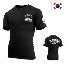 군헌터 쿨론 ROKA 로카 기갑 검정 반팔 군인 군대 군용 티셔츠