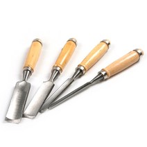 우드 카빙 키트 가우지 세트 나무 조각 끌 핸드 DIY 목공 240mm 4 개, 한개옵션0