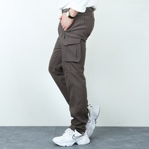 M-4XL 빅사이즈 사계절용 안감이 부드러운 옆밴드 카고 벨트 등산바지 PR2133
