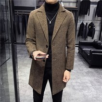남성 정장용 패션 재킷 겨울 트렌치 롱 슬림 핏 캐주얼 울 혼방 비즈니스 캐주얼 트렌치 두꺼운 따뜻한 롱 사이즈 5xl