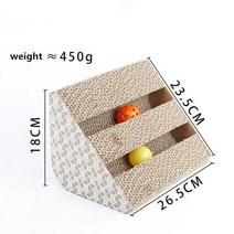 고양이 캣타워 스크래치 보드 라운지 네일 스크레이퍼 패드 애완 동물 소파 침대 골판지 장난감 개박하와, one side ball