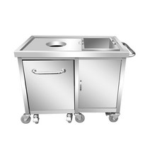 업소용 잔반 처리대 수거대 음식물 식당 짬 통 씽크대, 1000x600x800