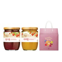 복음자리 과일잼 실속형 선물세트(딸기 사과 포도), 딸기잼380g+사과잼370g