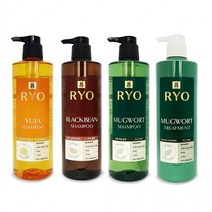 려RYO 탈모증상완화 샴푸/ 약쑥 유자 검은콩/ 카페인 트리트먼트, 파주검은콩샴푸