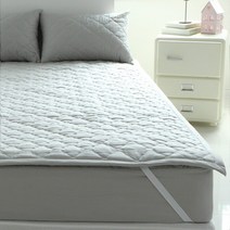 바숨 순면누빔 고정밴드 침대패드 맞춤제작 210x200 이하, 상세설명 참조