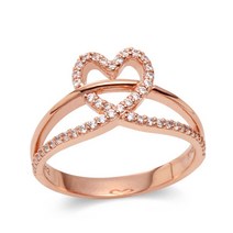 18K 러버 하트링 여자 금 반지 러블리 스타일링