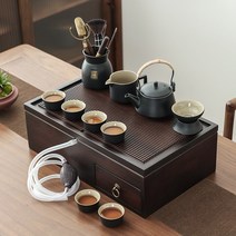 다기보관함 목재 보관함 세트 다도 쟁반 티 찬합, tpye 1