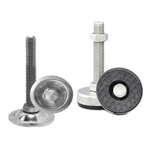 스텐조절좌 조절발 높이조절좌 레벨풋 높낮이 원형 고무캡, 02.스텐고무캡조절자_M14X150