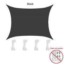 전원주택 테라스그늘막 야외 카페 옥상 테라스 그늘막 천막 어닝 선쉐이드 3x4m 차양 항해 직사각형 방수 그늘 파티오 정원 캐노피 95% UV 블록 무료 로프, 2x3m, Black