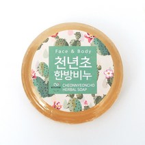 천년초 한방비누 미백 주름개선 자외선진정 여드름완화, 1
