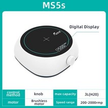 페인트 믹서 110v 220v 디지털 디스플레이 자석 교반기 실험실 장비 교반 막대 액체 교반기가있는 자기 2000 rpm 용량 2000ml, 없음, MS5s (3L LCD)+미국 플러그
