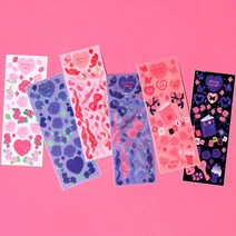 (모니상점) 하우스파티 씰스티커 홀로그램 다꾸스티커, 하우스파티씰스티커 6종세트